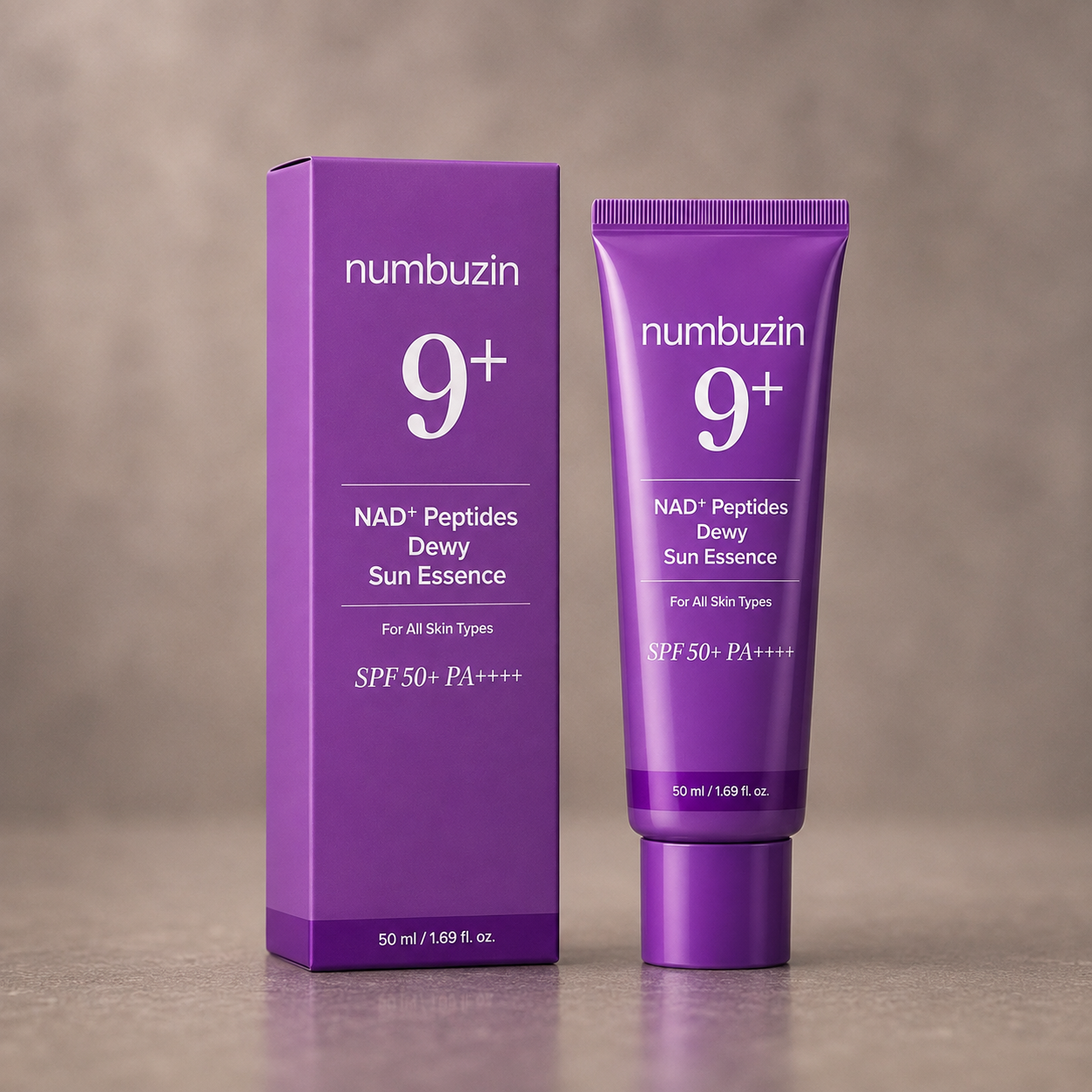 کرم ضد آفتاب شماره 9 نامبوزین مدل دیوی سان اسنس +NAD پپتایدز numbuzin No.9 NAD+ Peptides Dewy Sun Essence