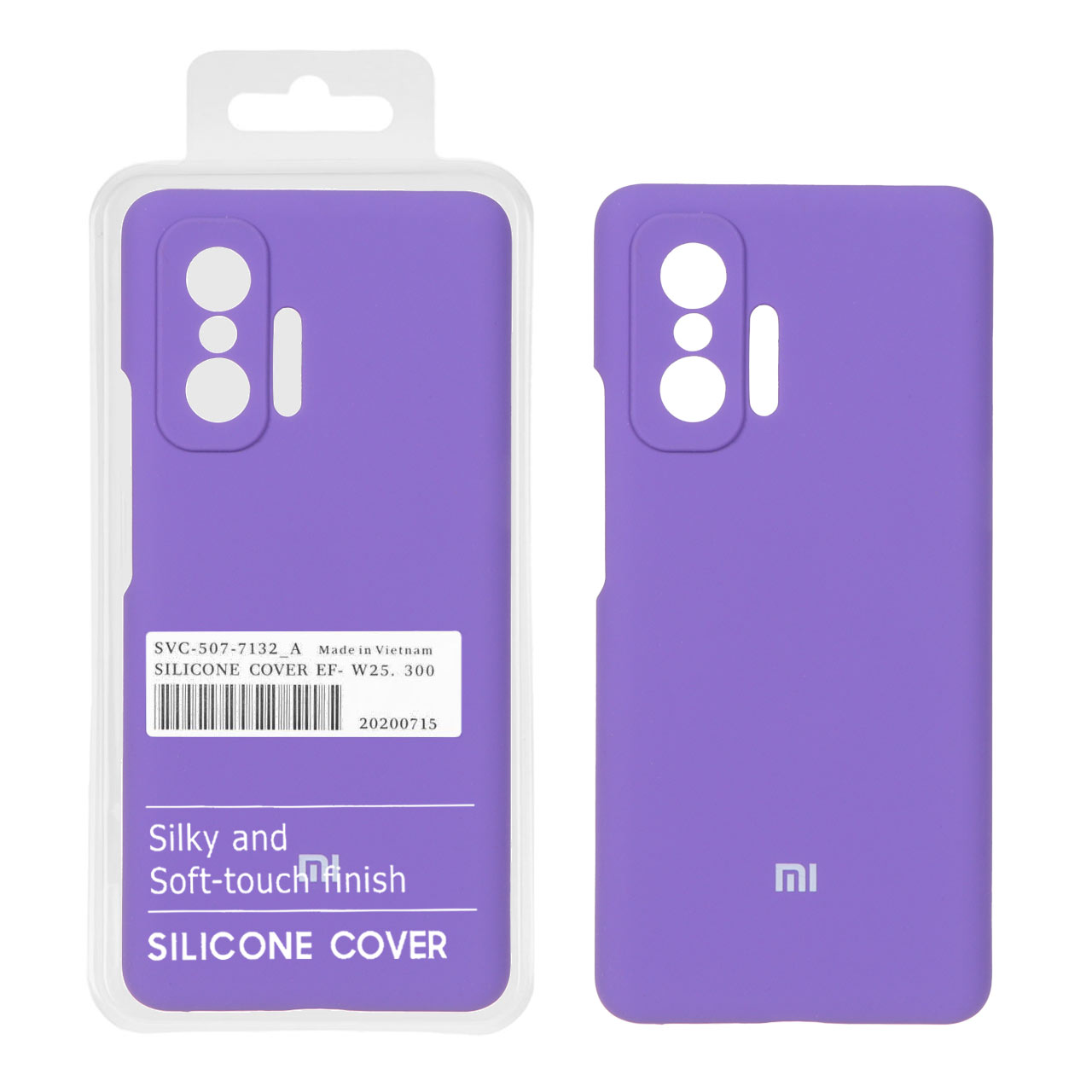 قاب سیلیکونی پاک کنی اورجینال درجه یک Xiaomi Mi 11T / Mi 11T Pro - بنفش (پک دار)