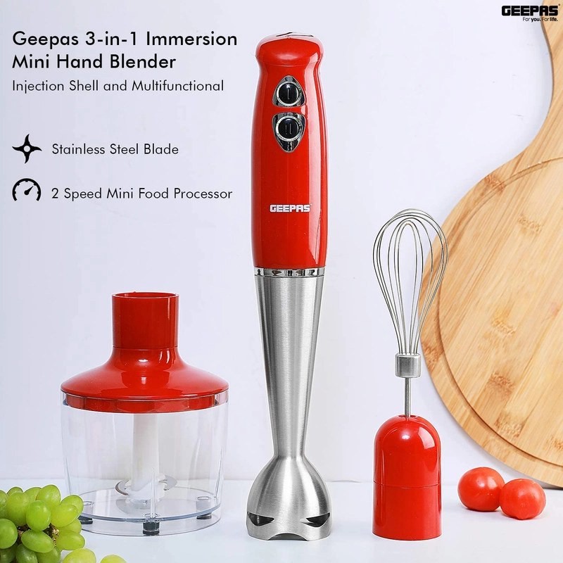 گوشت کوب برقی جیپاس مدل GHB6136 ظرفیت 860 میلی لیتر با 4 تیغه استیل ضد زنگ