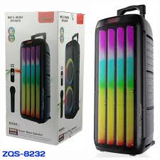اسپیکر چمدانی ZQS-8232 بلوتوثی، رقص نور و میکروفون بی سیم