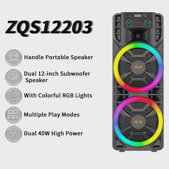 اسپیکر بلوتوثی سایز بزرگ zqs-12203