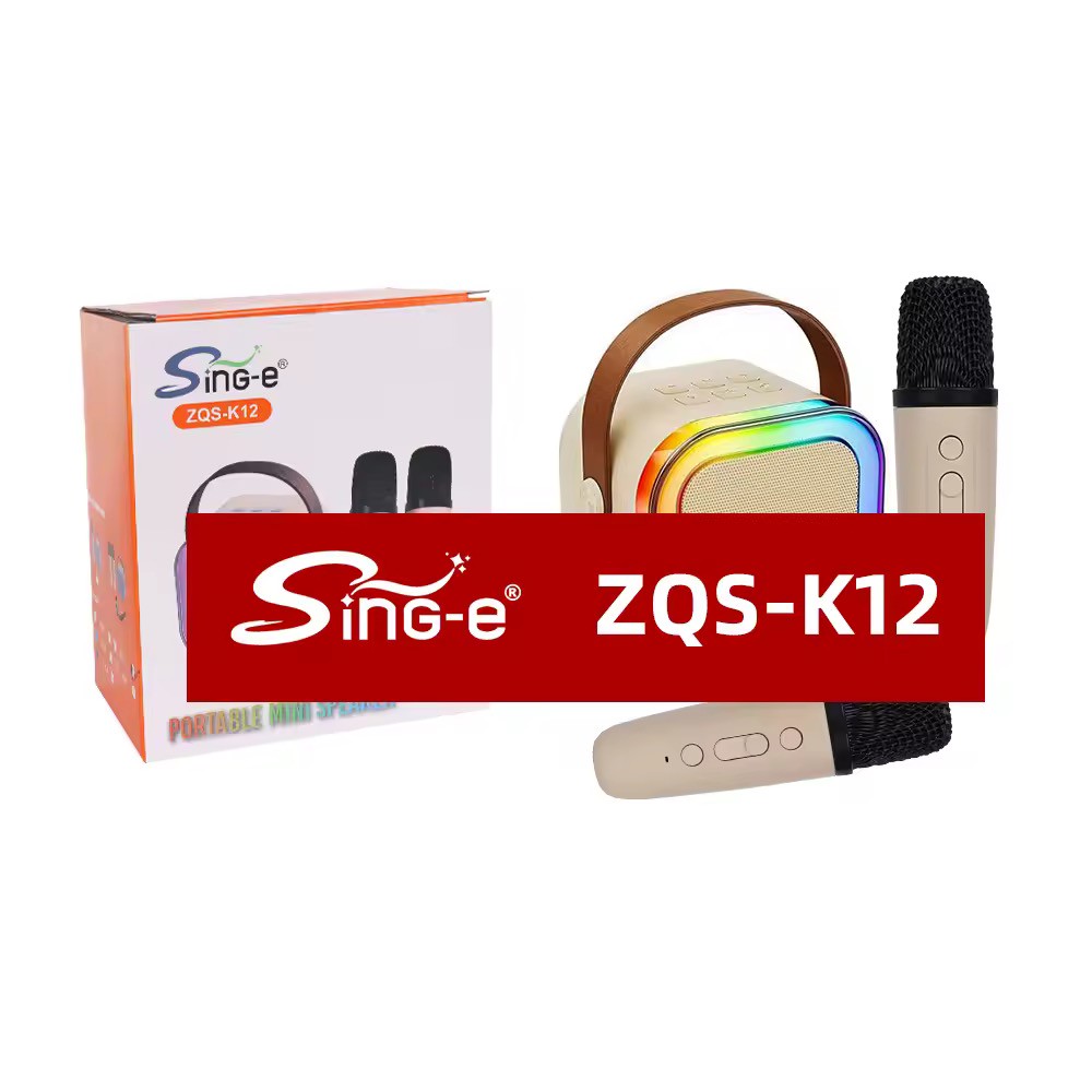 اسپیکر قابل حمل SinGe مدل ZQS-K12 S با 2 میکروفون بی سیم