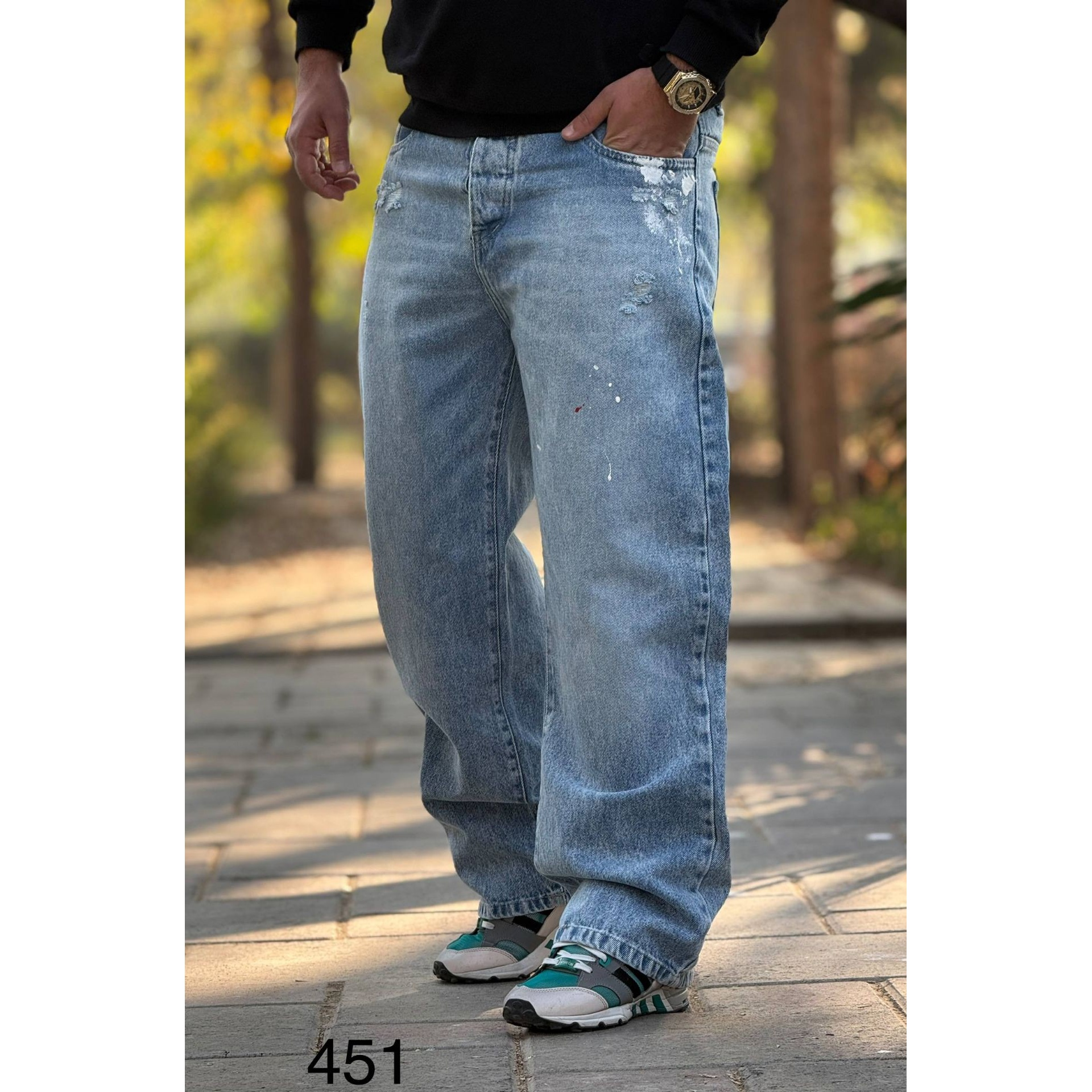 شلوار جین بگ مردانه کد 451