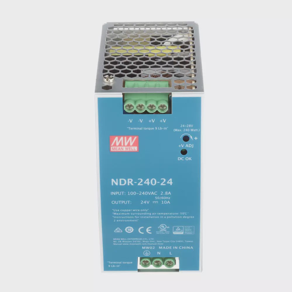 منبع تغذیه سوئیچینگ ریلی مینول 24V-10A NDR-240-24