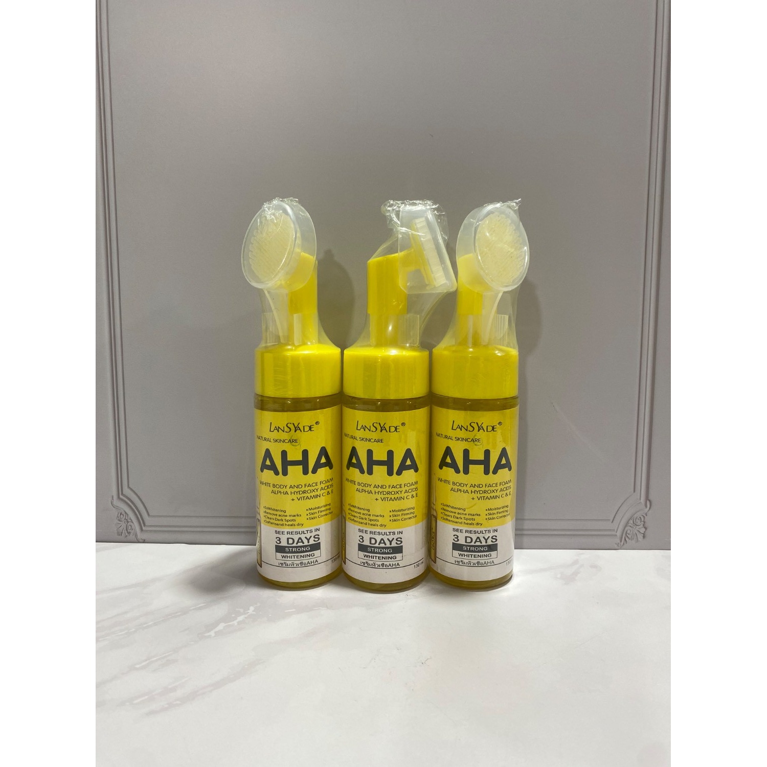 پک 3 عددی فوم براش دار AHA