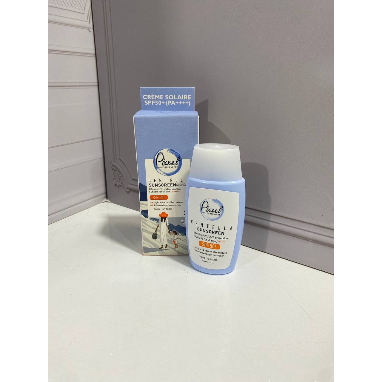 ضدآفتاب سنتلا بی رنگ spf50 پیکسل