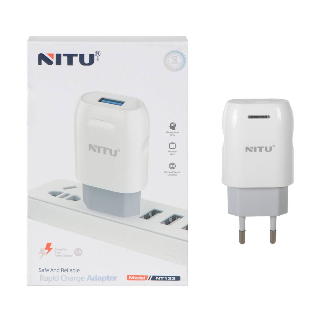 شارژر دیواری فست تک پورت Nitu مدل NT133 - سفید