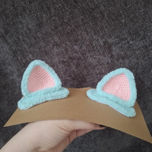 گیره مو گوش گربه ای جنس مخمل ترک