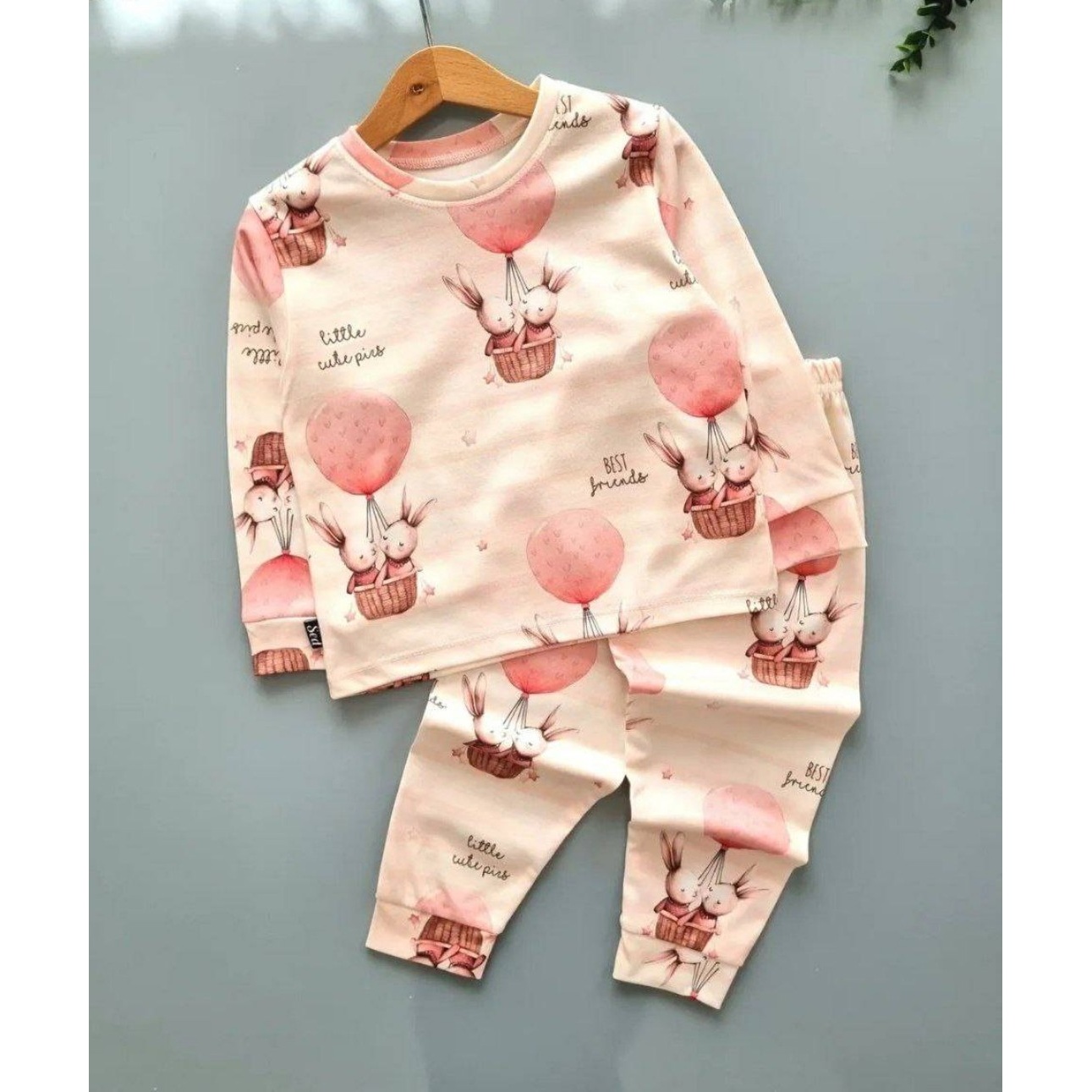 ست بلوز و شلوار راحتی بالون و خرگوشها سایز35 تا50