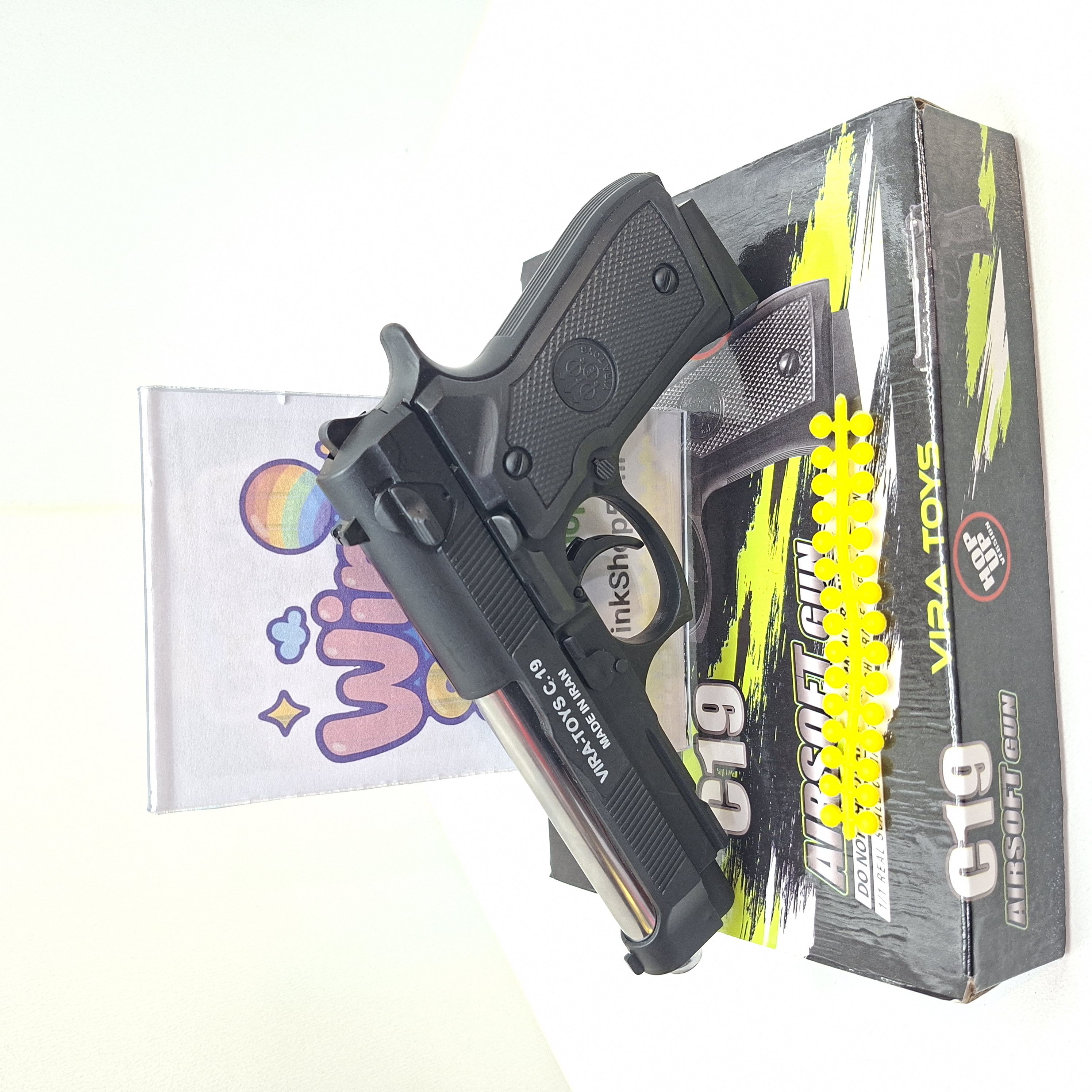 اسباب بازی تفنگ کلت C19 طرح فلز