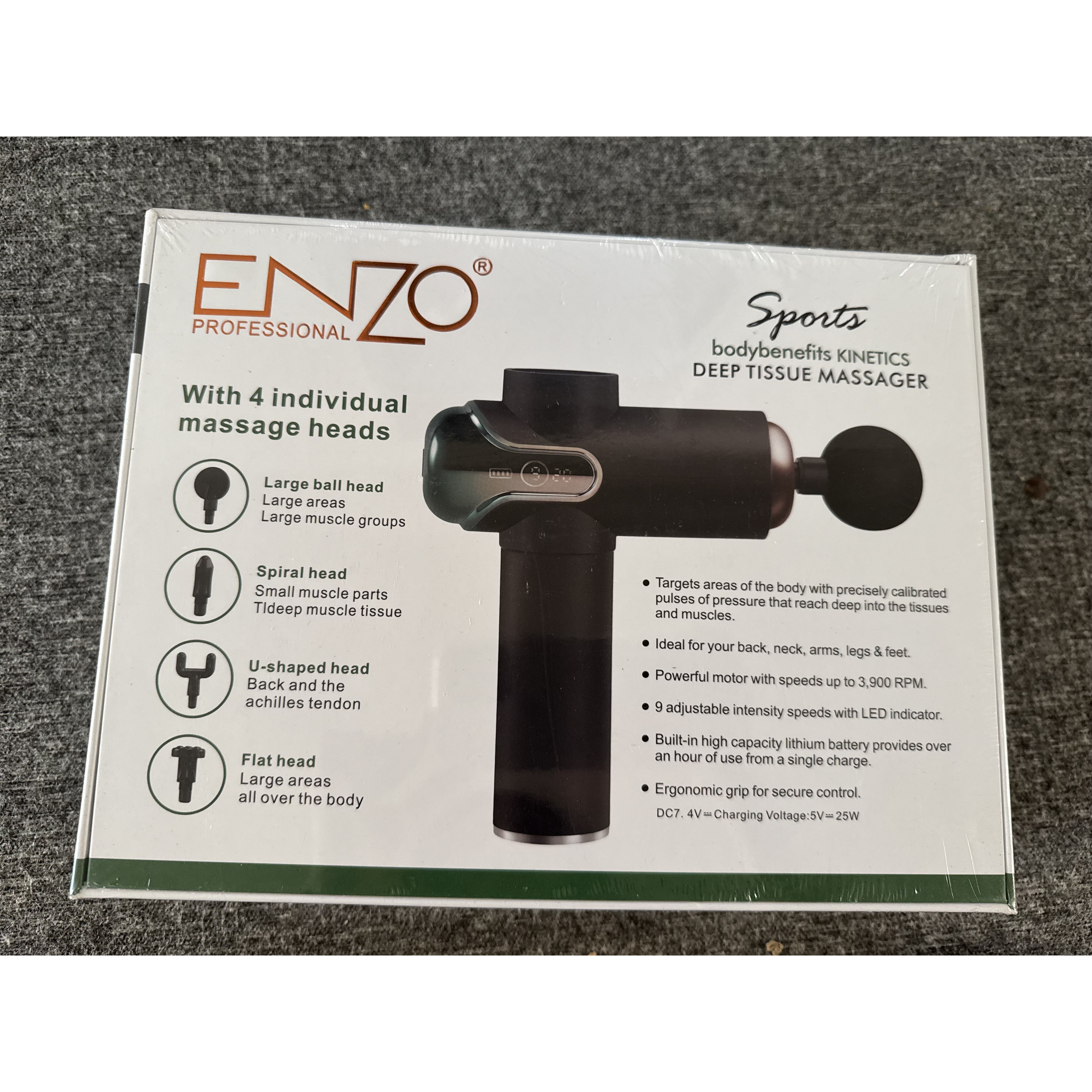 ماساژور تفنگی انزو ENZO پروفشنال دارای چهار سر EN-4803