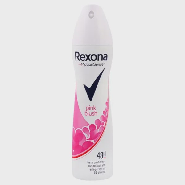 اسپری بدن بدون الکل ضد تعریق زنانه 48 ساعته pink blush رکسونا 200 میل Rexona