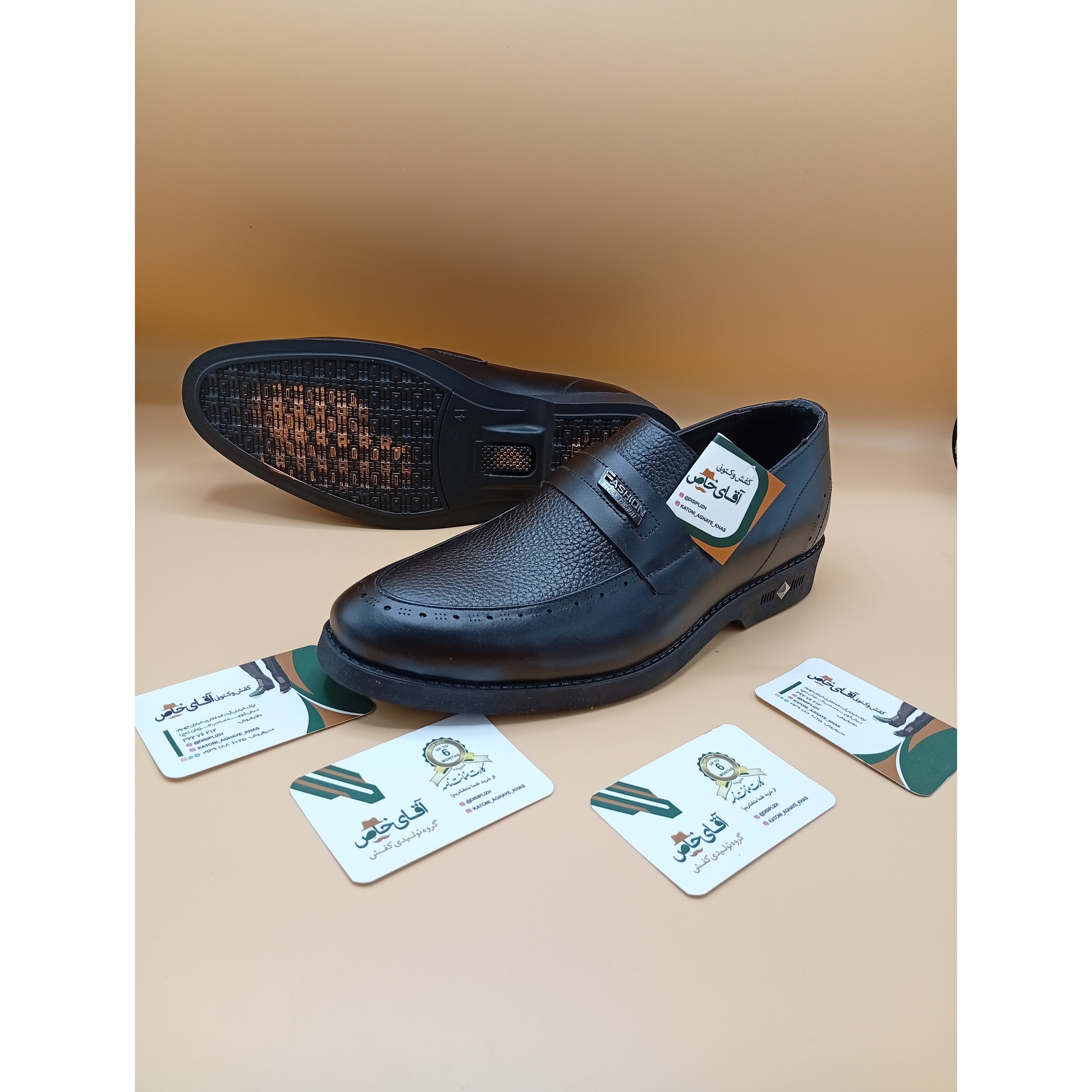 کفش کالجی چرم طبیعی مردانه مدل فشیون کد475