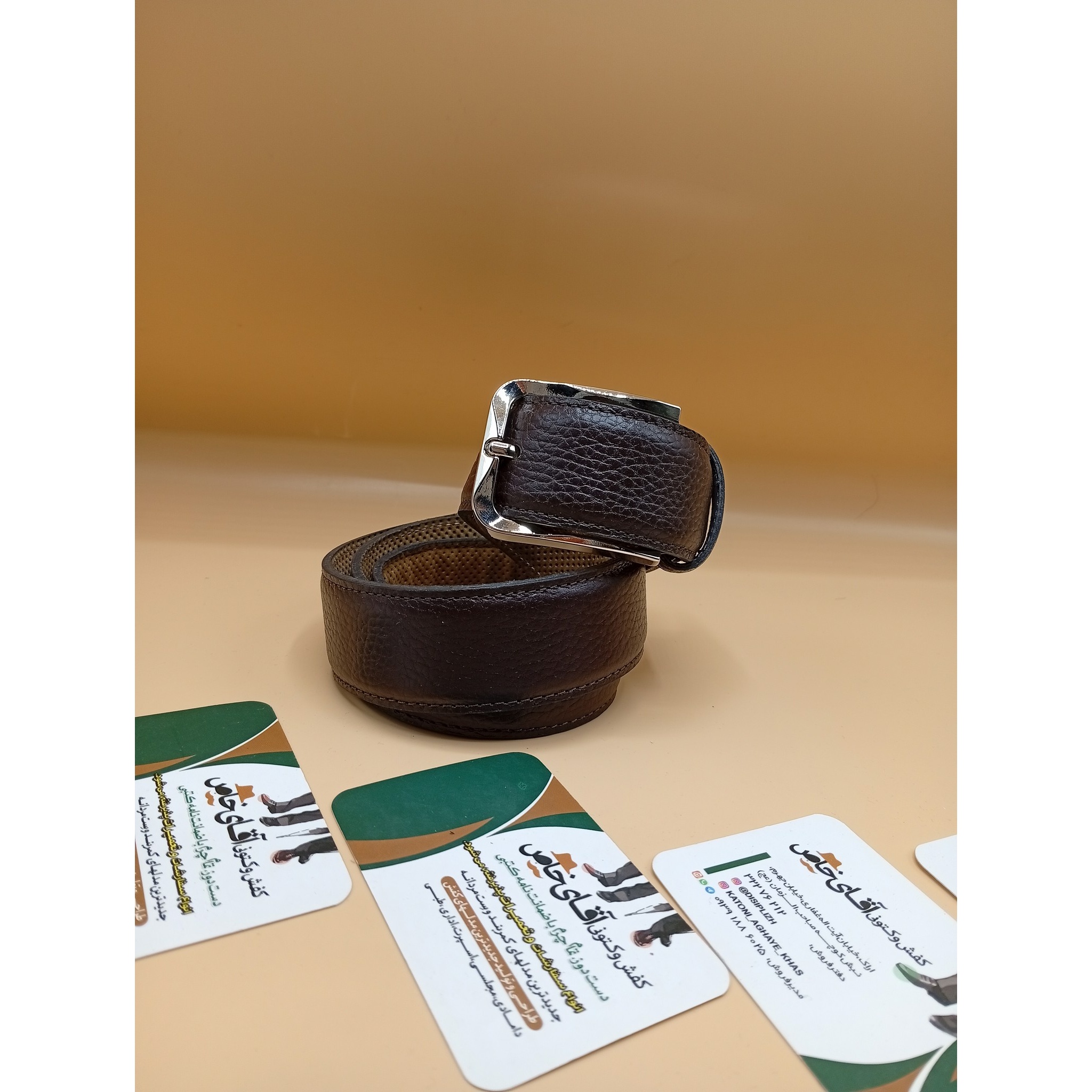 کمربند چرم طبیعی طرح فلوتر کد 1221