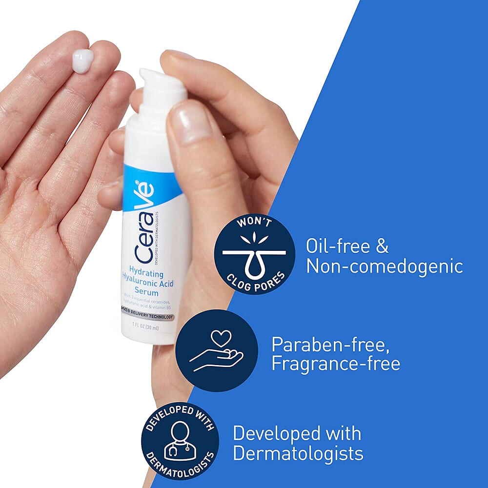 سرم آبرسان هیالورونیک اسید سراوی CeraVe حاوی ویتامین B5