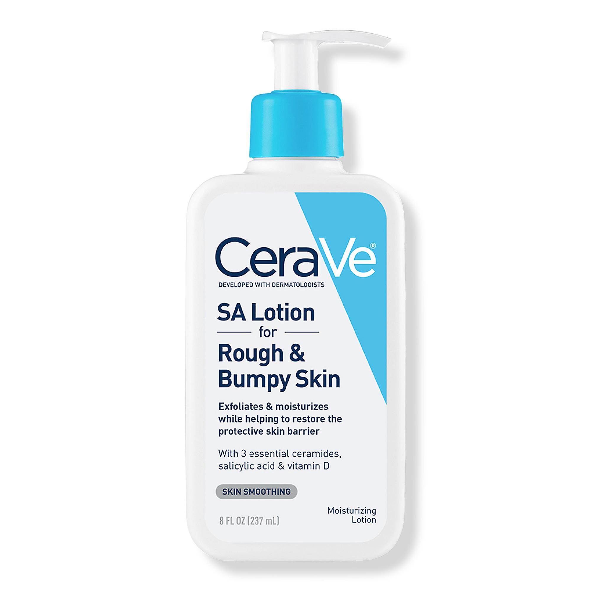 کرم مرطوب کننده قوی سراوی Cerave مدل SA Lotion حاوی سالسیلیک اسید 237 میل پوست و زبر ونا هموار
