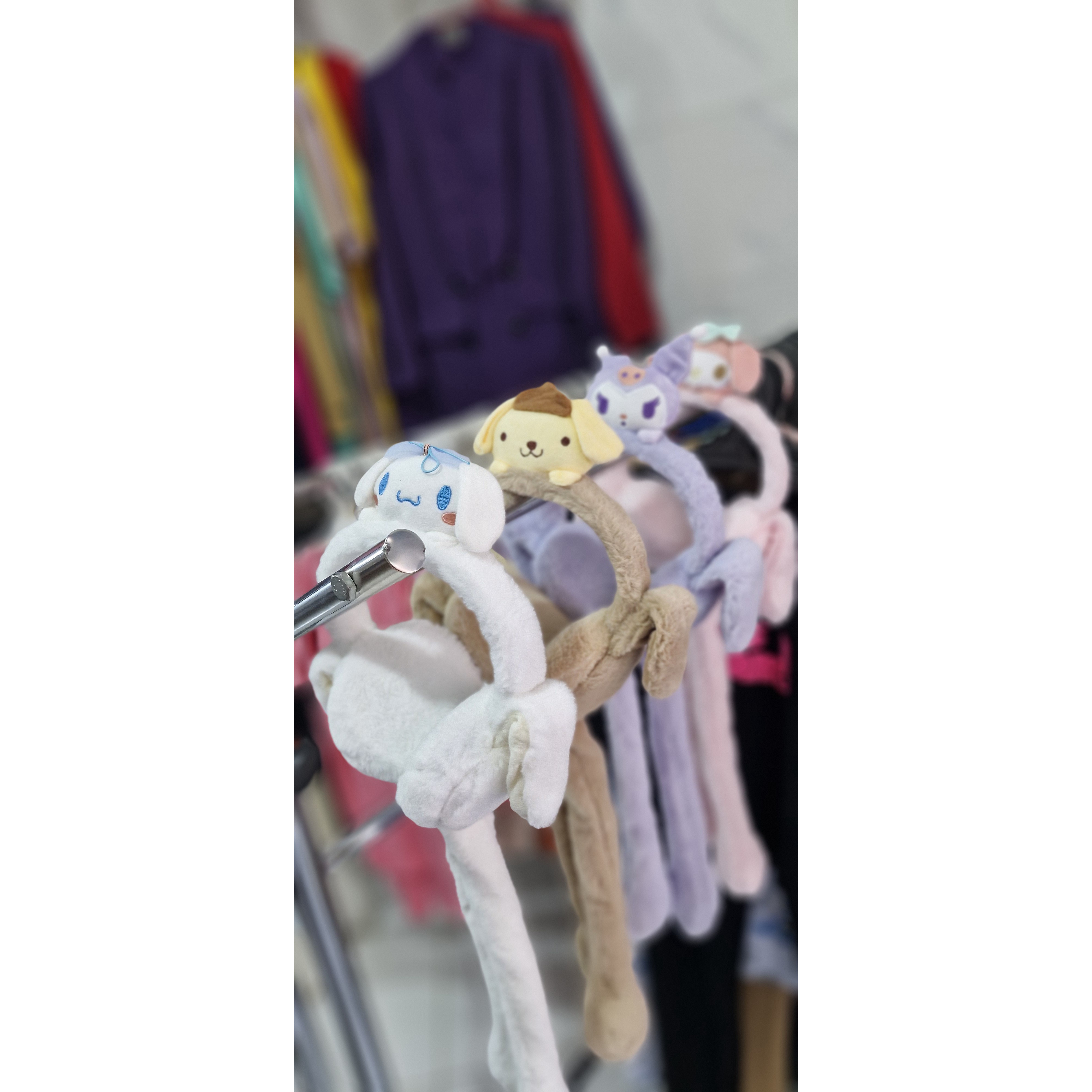 گوش بند پمپی کرومی و دوستان گوش بند عروسکی فانتزی کودک