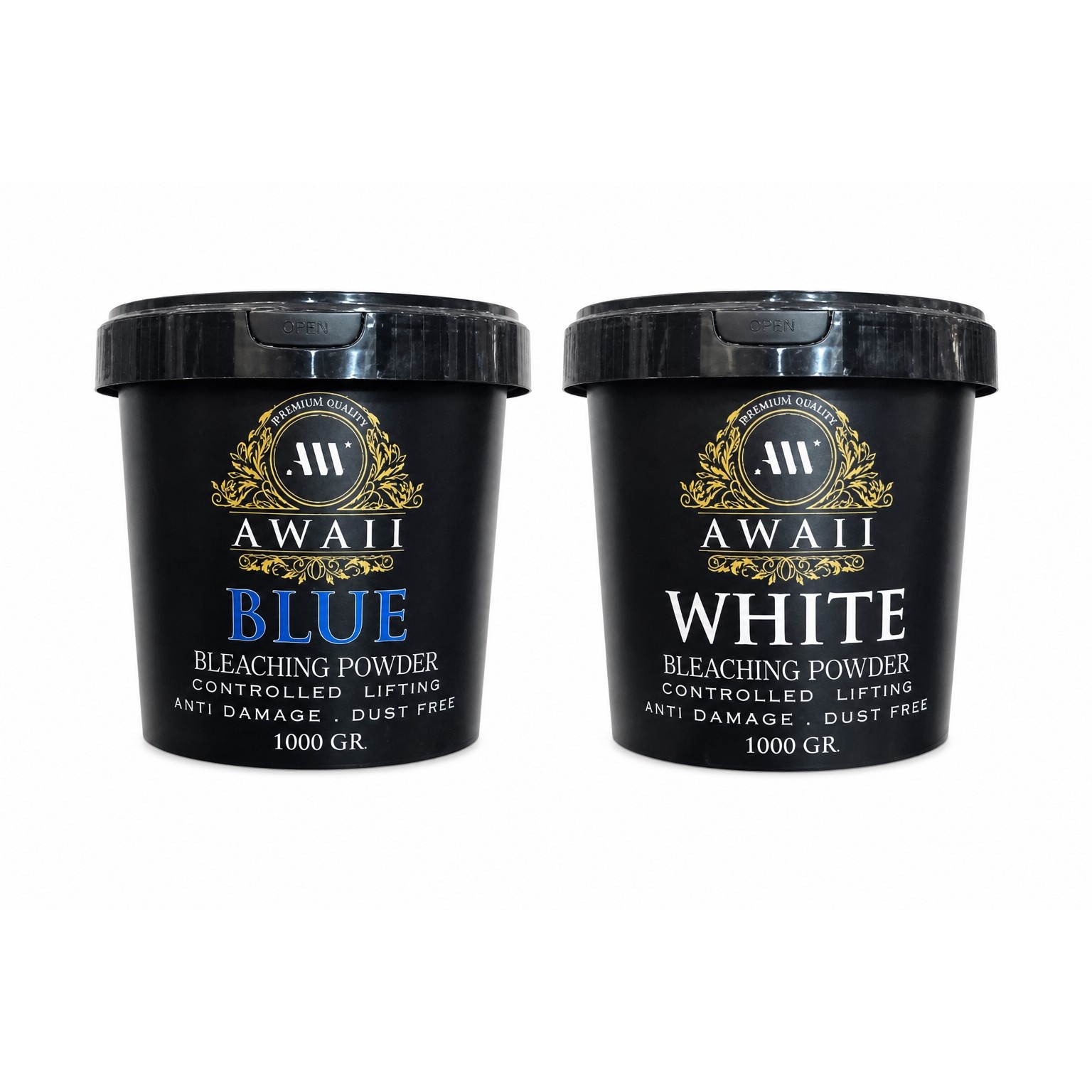 پودر دکلره داست فری آوایی مدل Blue و White وزن 1000 گرم اسم محصول