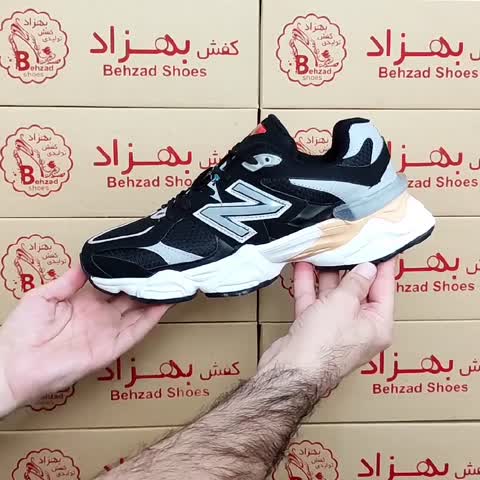 کتونی نیو بالانس مردانه پسرانه سایز 41 تا 44 رنگ مشکی زیره پیو لژ 5 سانتی آستر حوله ای رویه فابیلاک و راشل خارجی