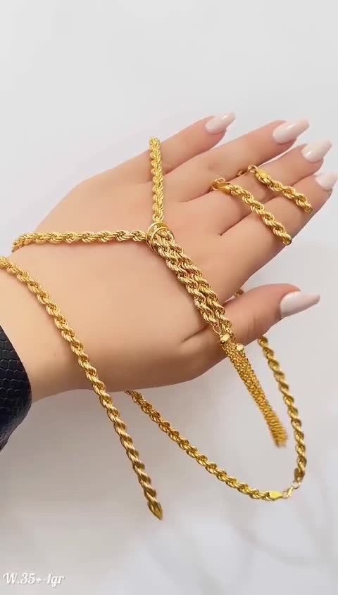 سرویس کراواتی نقره طنابی روکش طلا دارای جعبه جواهرات رایگان مخملی و طرح طلا و ارسال رایگان