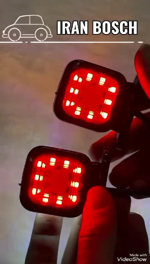 چراغ لاستیکی SMD مربع دو طرفه 12 و 24 ولت ترک اصل