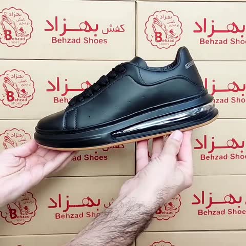 کتونی زیره کپسولی مردانه پسرانه رنگ مشکی سایز 40 تا 45 کفی طبی دور دوخت زیره کپسولی لژ 4 سانتی رویه چرم صنعتی
