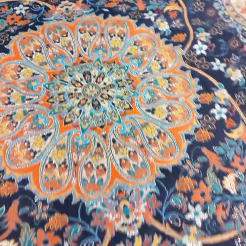 رانر ترمه سرمه ای طرح افشاری تراکم بالا