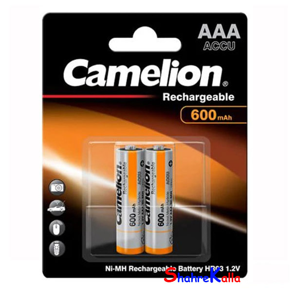 باتری نیم قلمی کملیون قابل شارژ مدل ACCU 600mAh بسته 2 عددی