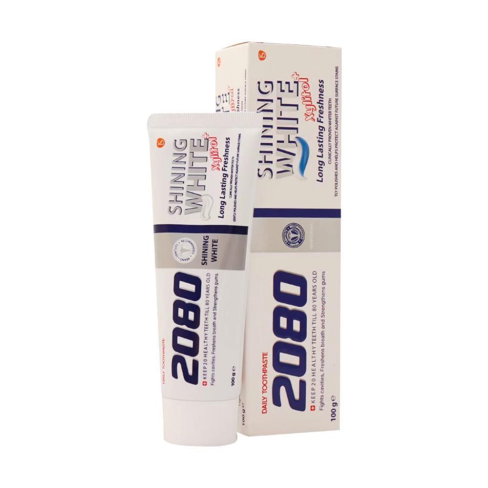خمیر دندان بیست هشتاد 2080 مدل Shining White حجم 100 میلی لیتر