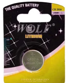 باطری سکه ای ولف لیتیومی(CR2016)WOLF