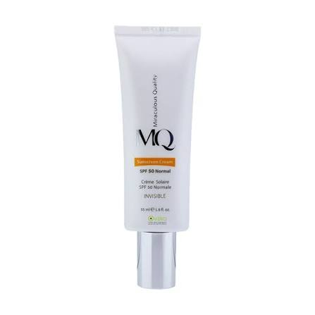 کرم ضد آفتاب ام کیو بی رنگ مناسب پوست نرمال و خشک SPF50 حجم 55 میلی لیتر