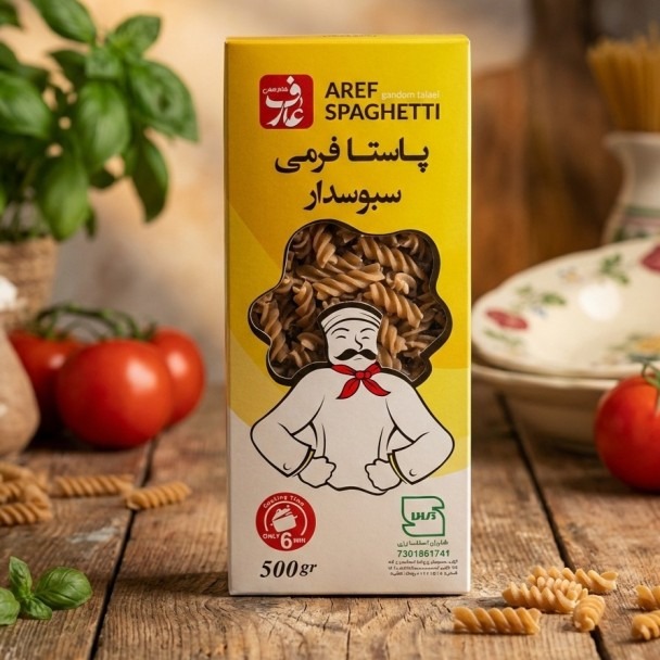 پاستا فرمی پیچی سبوسدار / تهیه شده از آرد باکیفیت و مواد اولیه سالم بدون افزودنیهای غیرضروری