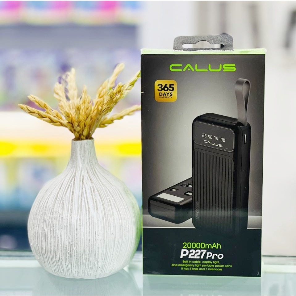پاوربانک CALUS ظرفیت 20000 میلی آمپرمدل P227 Pro - چراغ دار