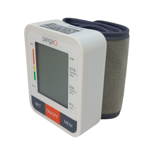 فشارسنج مچی دیجیتال پانگائو مدل PG-800A31 با حافظه 90 عدد، تشخیص آریتمی قلب، نوار معیار فشار خون WHO، وزن سبک و کیس ح...