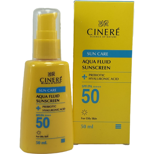 ضدآفتاب فلوئید سینره SPF 50 بیرنگ – سبک، ماتکننده، کنترلکننده چربی برای پوست چرب