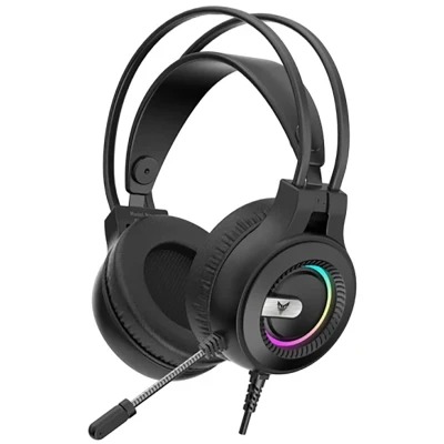 هدفون و هدست گیمینگ سیمی هیسکا HISKA مدل GHR-09 با نور RGB