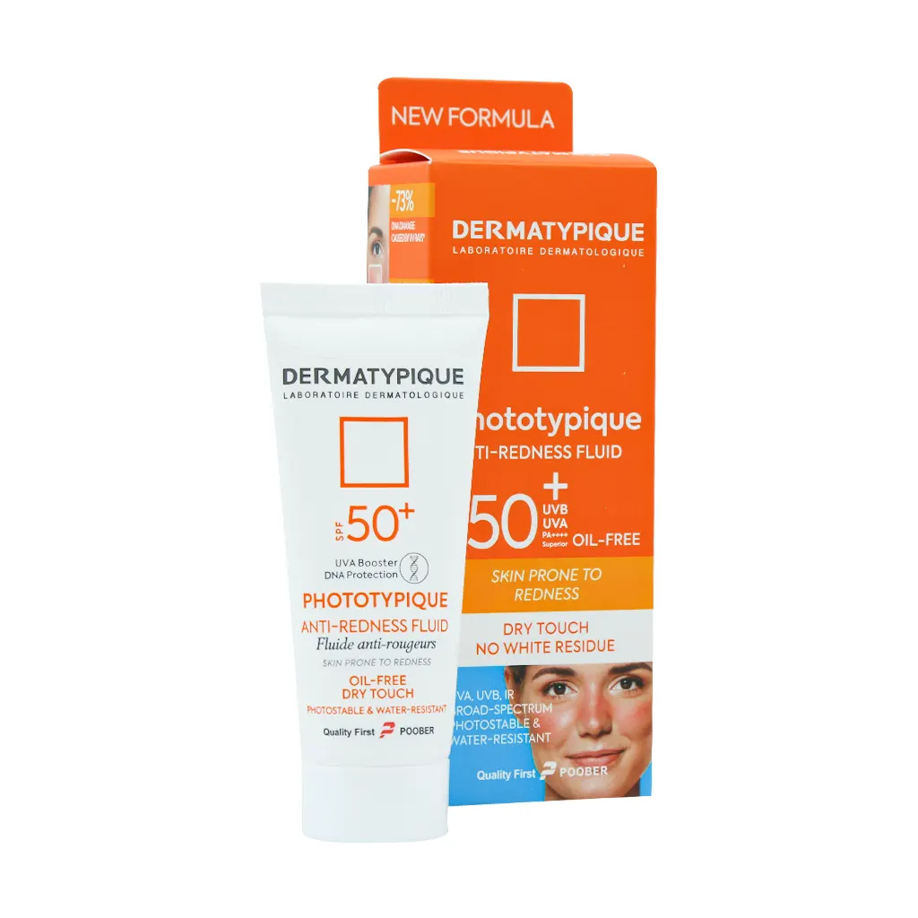 ضد آفتاب بی رنگ پوست قرمز و حساس SPF50 درماتیپیک 40 میلی لیتر