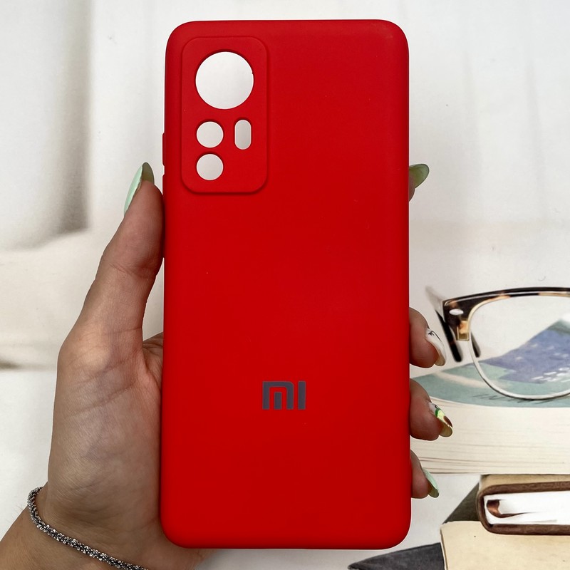 قاب گوشی Xiaomi 12 / Xiaomi 12X شیائومی سیلیکونی های کپی محافظ لنز دار قرمز کد 142437