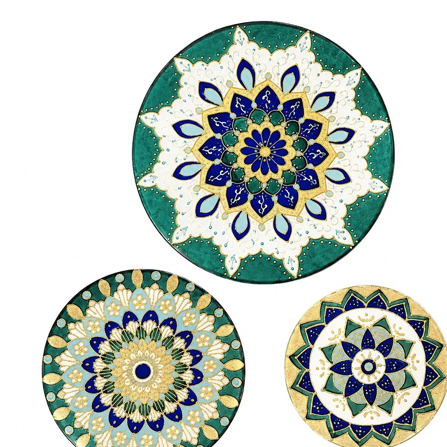 ست بشقاب دیواری ورق طلا مدرن کد 932