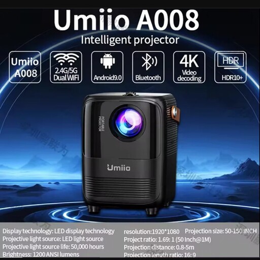 ویدئو پروژکتور اندروید Umiio مدل A008