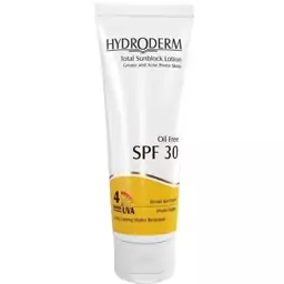 ضد آفتاب فاقد چربی SPF30 هیدرودرم مناسب پوست چرب و جوشدار انقضا 1405