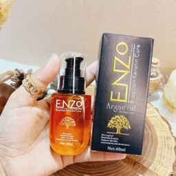 روغن آرگان مو انزو Enzo کراتین برزیلی اصل 60 میل برای پوست و مو Enzo Argan Oil Brazilian Keratin Cure 60ml