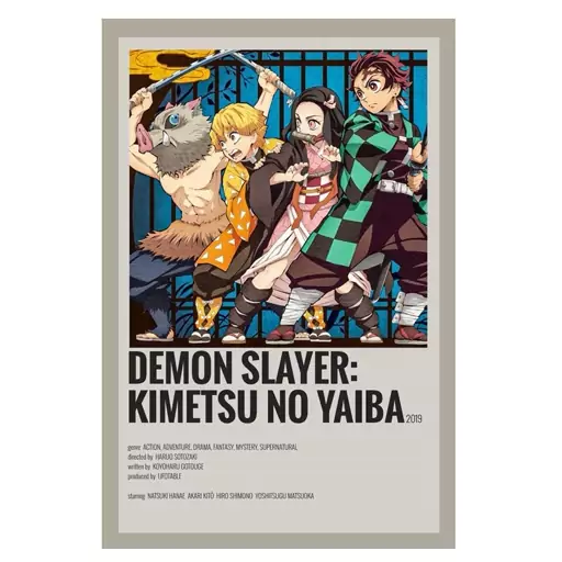 پوستر  مدل انیمه شیطان کش demon slayer کد 429