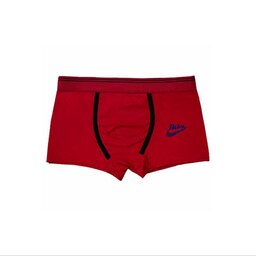 شورت نخی نیم پا مردانه طرح دو خط رنگ قرمز nike6095