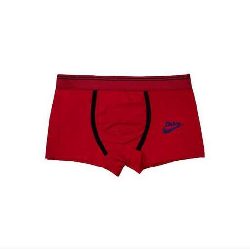 شورت نخی نیم پا مردانه طرح دو خط رنگ قرمز nike6095