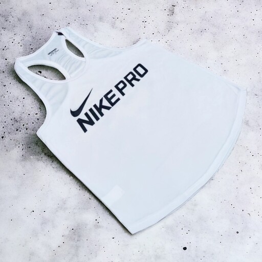 رکابی بدنسازی حرفه ای مدل NIKE PRO رنگ سفید 