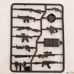 لگو پک تفنگ و تجهیزات وارداتی بدون جعبه شامل 13 عدد تجهیزات 