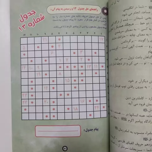 کتاب خانه خانه تا ظهور . مفاهیم مهدوی همراه با جدول