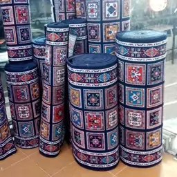 گلیم ماشینی کاشان طرح کژال سرمه ای کناره برشی عرض (3در1،15) پس کرایه 