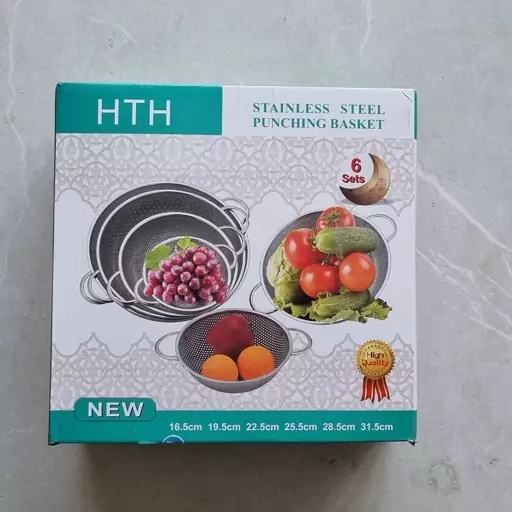 سرویس آبکش پانچ استیل hth اصلی 6 تکه